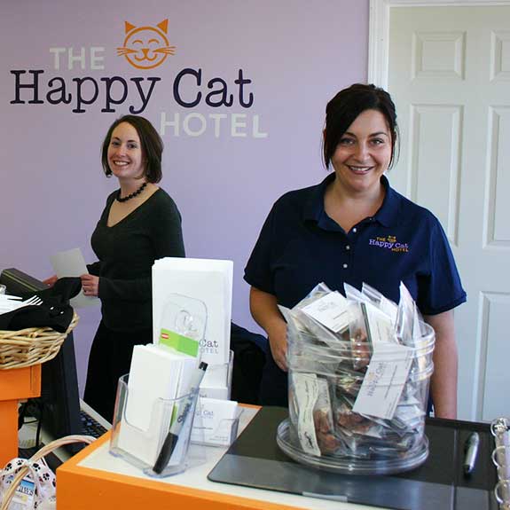 Happy Cat Hotel front desk staff